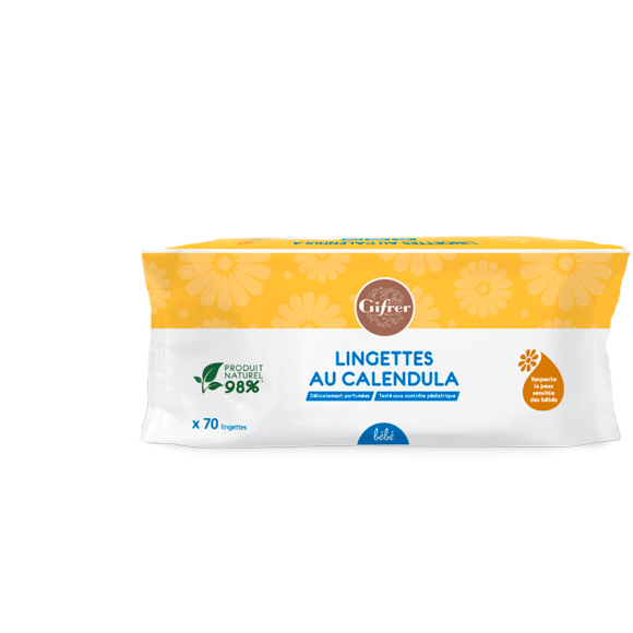 Calendula-Tücher Gifrer - Packung mit 70 Tüchern