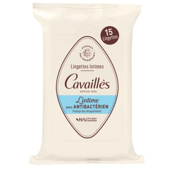 Intim-Wipes mit antibakteriellem Rogé Cavaillès - Packung mit 15 Tüchern