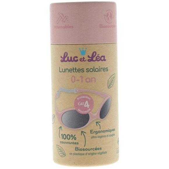 Biobasierte Sonnenbrille Kategorie 4 0-1 Jahr puderrosa Luc und Léa - 1 Paar Brillen