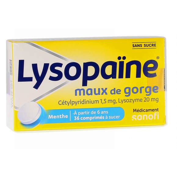 Lysopaïne ohne Zucker - 36 Lutschtabletten