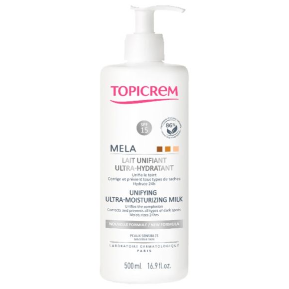 Mela Milch aufhellend ultra-hydratierend Topicrem - Pumpflasche 500ml