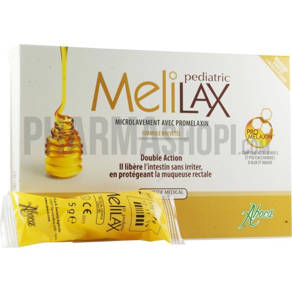 Melilax pädiatrisches Mikrolavement mit Promelaxin Aboca - Packung mit 6 Klistieren