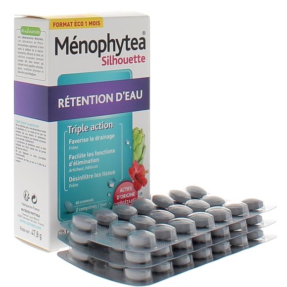 Ménophytea Silhouette Wassereinlagerung - Packung mit 60 Tabletten