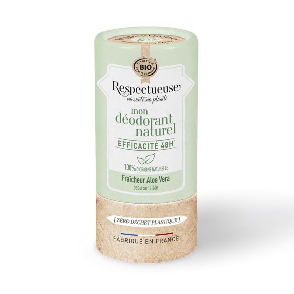 Mein natürlicher Deodorant Frische Bio-Aloe Vera Respektvoll - Stick von 50g