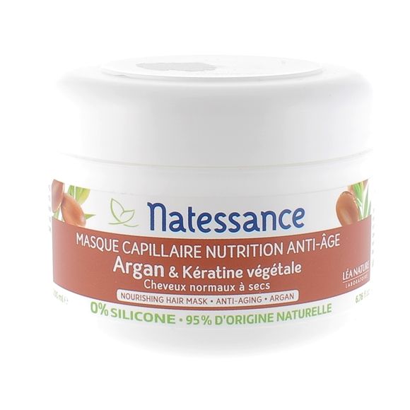 Natessance Haarmaske mit Argan Léa Nature - 200 ml Topf