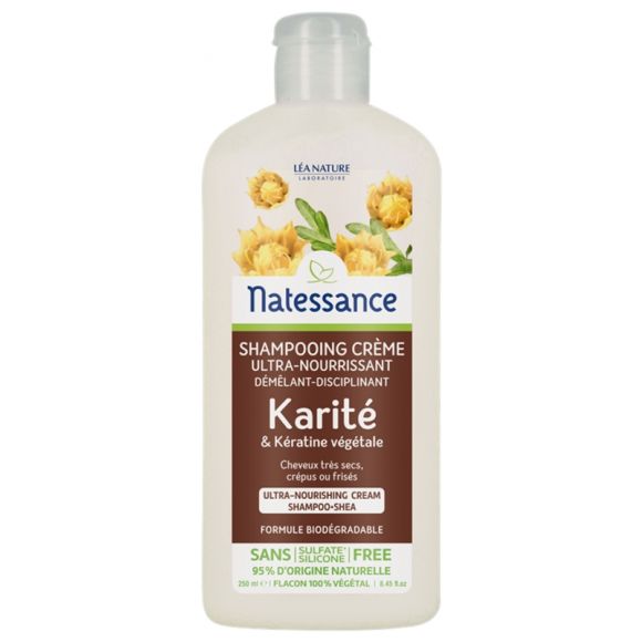 Natessance Ultra-nährendes Shea-Creme-Shampoo Léa Nature - 250 ml Flasche