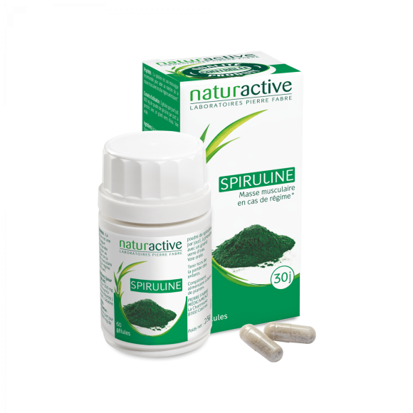 Elusane Spirulina Naturactive - Packung mit 60 Kapseln