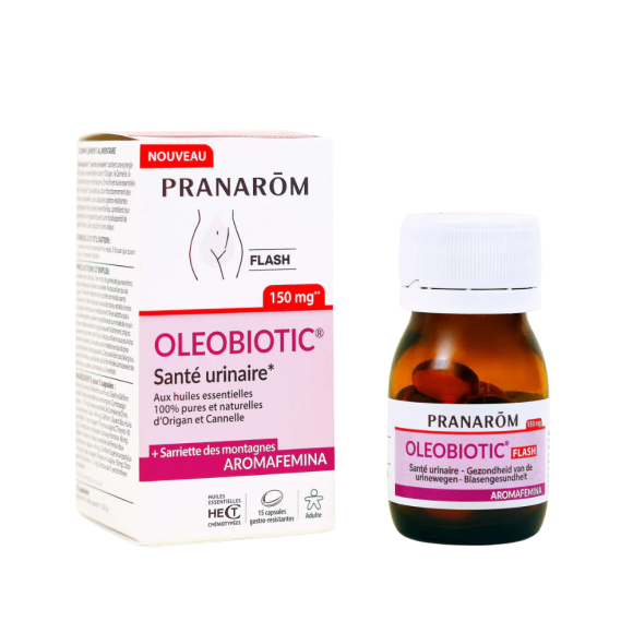 Oleobiotic Gesundheit Harnwege Pranarôm - Packung mit 15 Kapseln