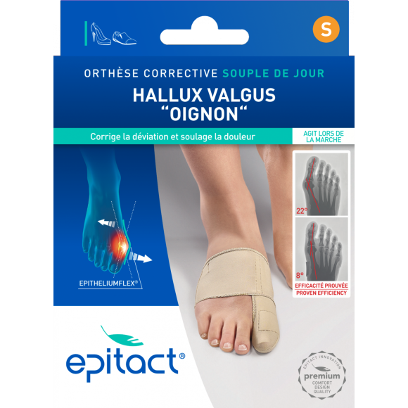 Korrekturorthese Hallux Valgus Größe S weich für den Tag Epitact - 1 Stück