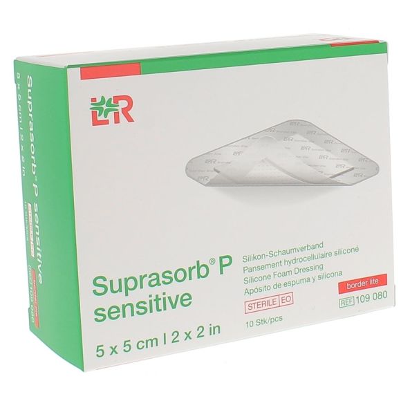 Suprasorb P Sensitive border lite Silikon-Hydrocelluloseverband Lohmann & Rauscher - 10 Verbände