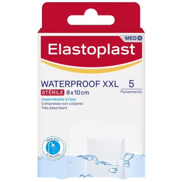Wasserdichter XXL sterile Pflaster Elastoplast - Packung mit 5 Pflastern
