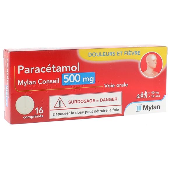 Paracetamol Mylan Conseil 500 mg - 16 Tabletten