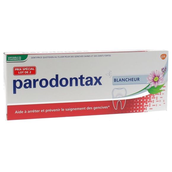 Parodontax Weißheitszahncreme Fluor gelegentliche Zahnfleischblutungen - 2 Tuben zu 75 ml