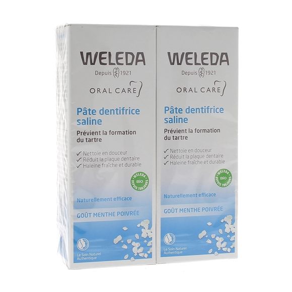 Weleda Salzwasser-Zahnpasta - 2er-Pack mit 75 ml Tuben