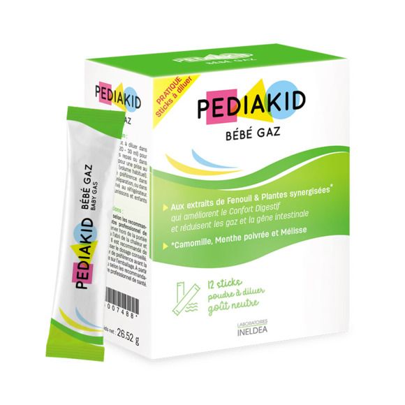 Pediakid Baby Gas - Packung mit 12 Sticks
