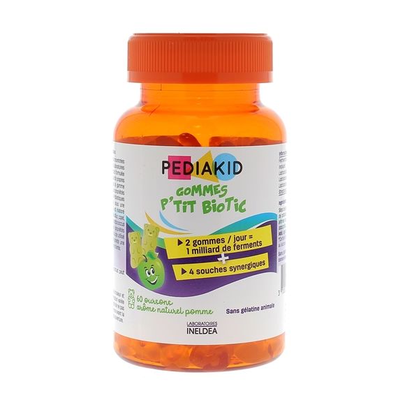 Pediakid Gummis p'tit biotic Ineldea - 60 Gummis Dose