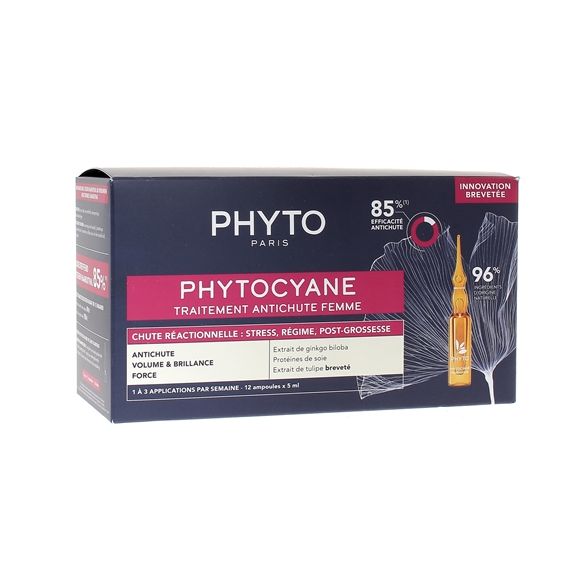 Phytocane Anti-Haarausfall Behandlung für Frauen Phyto - 12 Ampullen à 5 ml