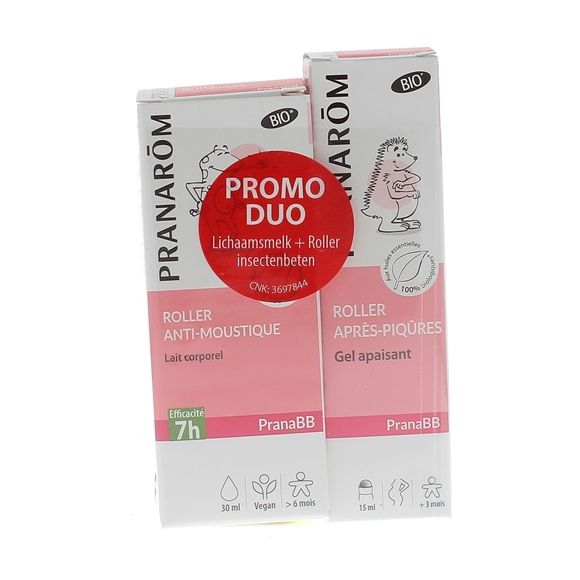 Pranabb Bio-Mückenroller + Bio-Nachstichroller Pranarôm - Set mit 2 Roll-ons