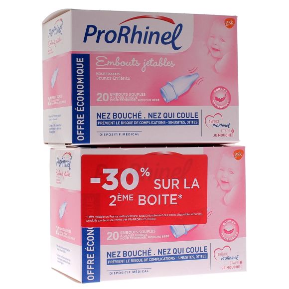 ProRhinel Einwegspitzen weich - Packung mit 2x20 Spitzen (-30% auf die 2. Box)