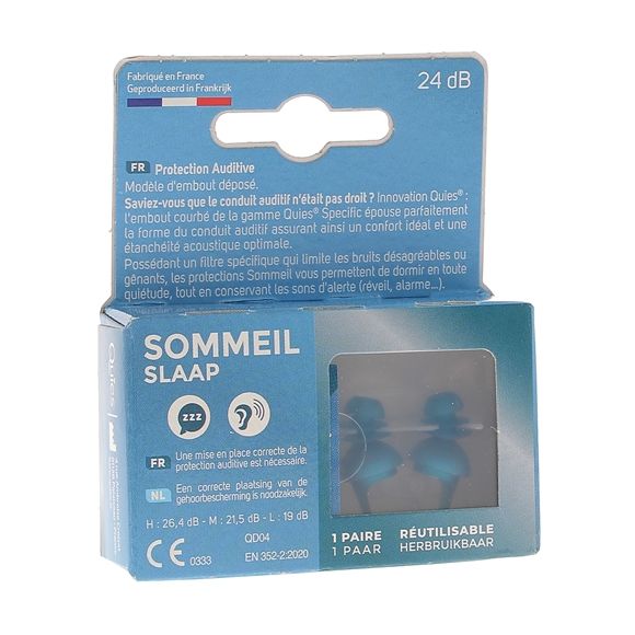Schlafgehörschutz Quies - Box mit einem Paar