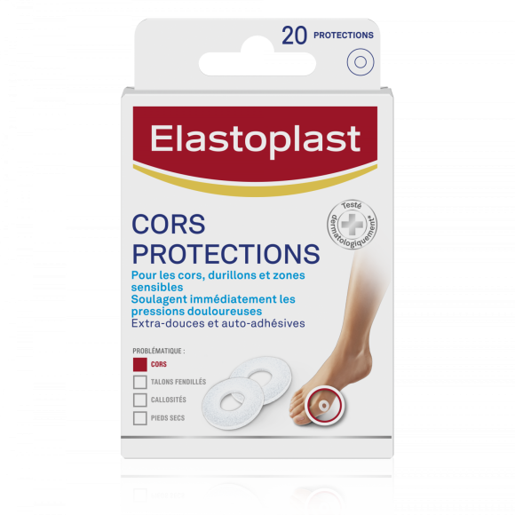 Beruhigende Schutzpolster für Hühneraugen Elastoplast Fußexperte - Packung mit 20 Schutzpolstern
