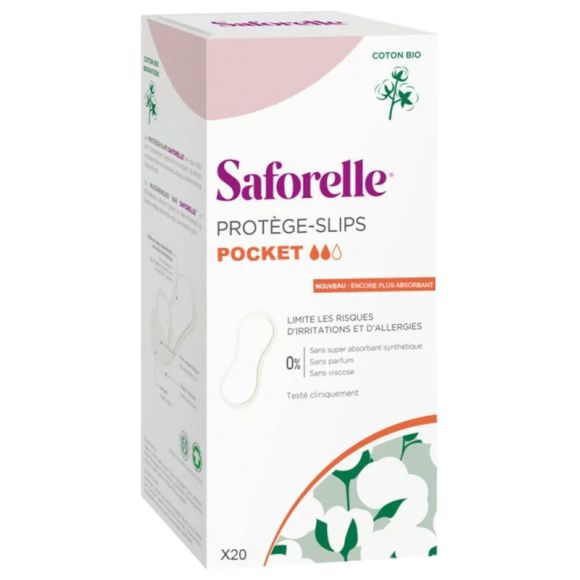 Bio-Baumwoll-Slipeinlagen Saforelle - Packung mit 20 Slipeinlagen