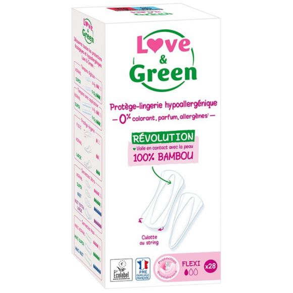 Hypoallergene Flexi Love & Green Slipeinlagen - 28 Slipeinlagen