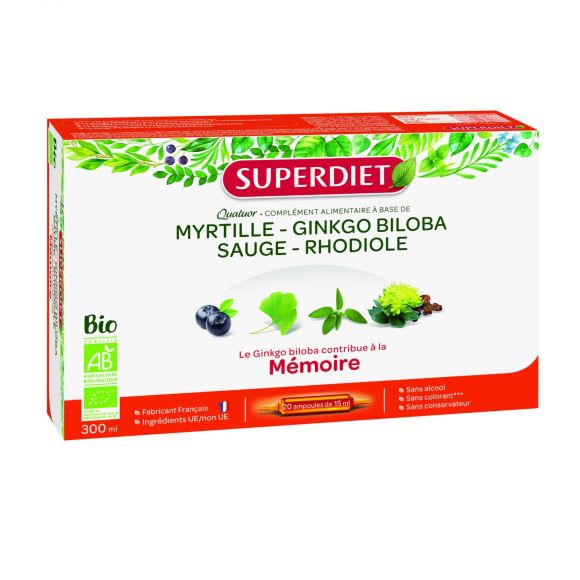Quatuor Bio Gedächtnis Super Diet - 20 Ampullen à 15 ml