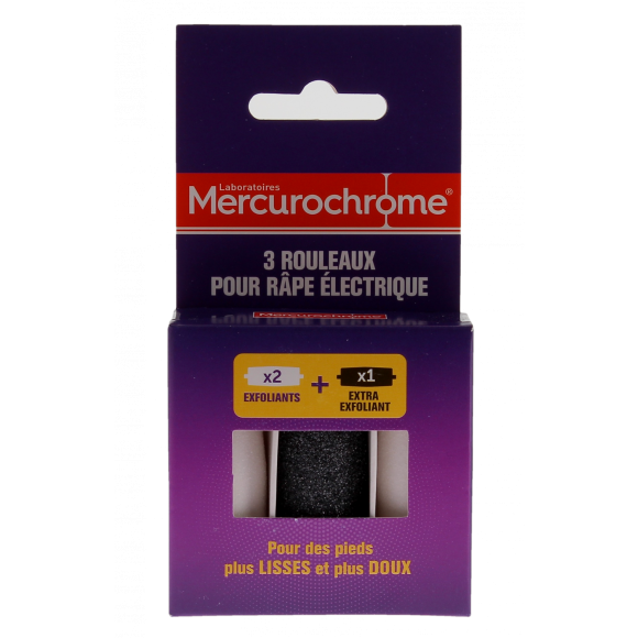 Wiederaufladbare elektrische Reibe Mercurochrome - Packung mit 3 Rollen