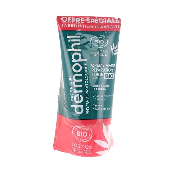 Handcreme starke Reparatur bio Dermophil Indien - 2er Pack mit 75 ml Tuben