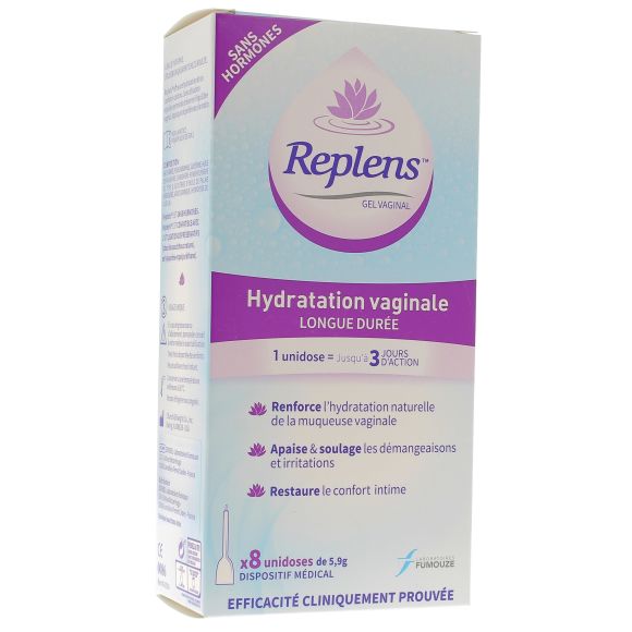 Vaginalgel Replens - Packung mit 8 Dosen