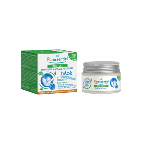 Resp Ok Brustmassagebalsam Baby bio Puressentiel - 30 ml Topf