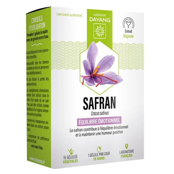 Safran emotionale Balance Dayang - Packung mit 15 Kapseln