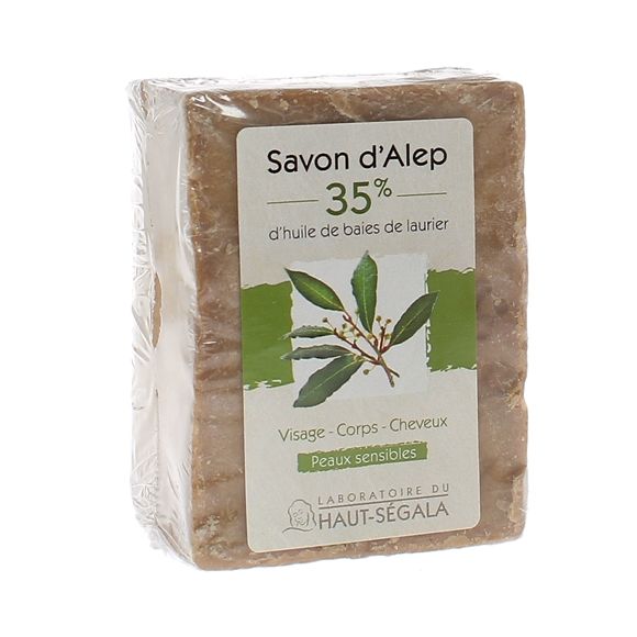 Aleppo-Seife 35% Lorbeerbeeren Haut-Ségala - Stück von 200g