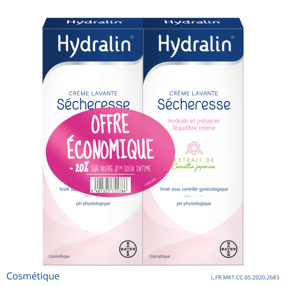 Trockenheit Waschcreme Hydralin - 2er Pack mit 200 ml Tuben