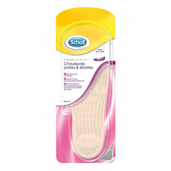 ExpertSupport Komforteinlagen für flache und schmale Schuhe Größe 35,5-40,5 Scholl - 1 Paar Einlagen