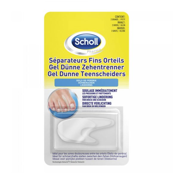 Scholl feine Zehenseparatoren - Packung mit 3 Separatoren