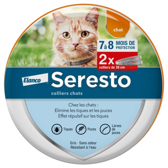 Seresto Flohhalsband für Katzen Elanco - 2 Halsbänder