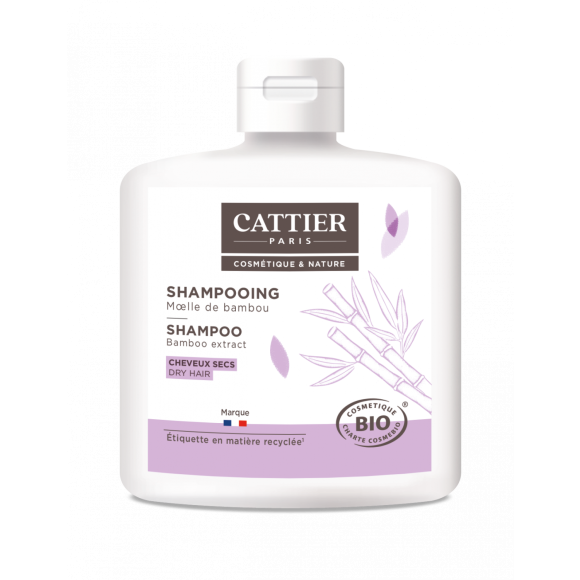 Shampoo Bio Bambusmoos (trockene Haare) Cattier - Flasche 250 ml