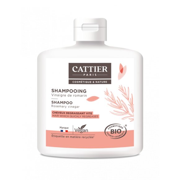 Shampoo mit Bio-Rosmarinessig für fettiges Haar Cattier - Flasche 250 ml