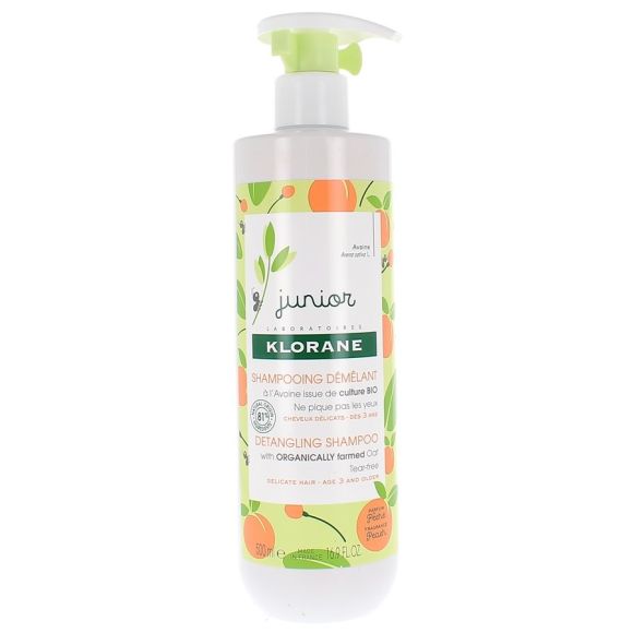 Entwirrendes Pflegeshampoo mit Pfirsichduft für Kinder Klorane - Flasche mit 500 ml