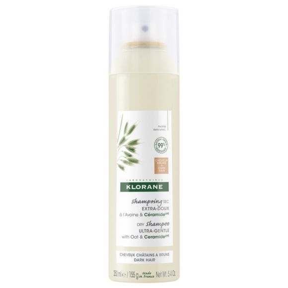 Extra-sanftes Trockenshampoo mit Hafermilch für braunes Haar Klorane - 150ml Spray