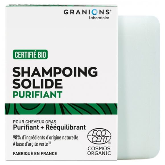Bio-reinigendes Festshampoo Granions - 80 g Stück