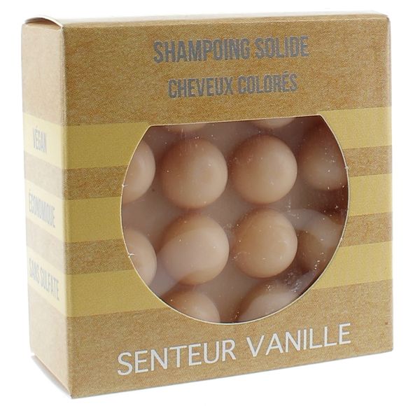 Festes Shampoo für coloriertes Haar mit Vanilleduft von Valdispharm - 55 g fester Block