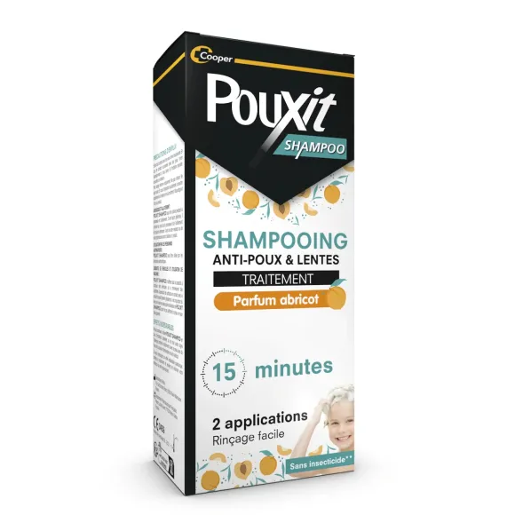 Shampoo Duft Aprikose gegen Läuse und Nissen Pouxit - Flasche mit 200 ml