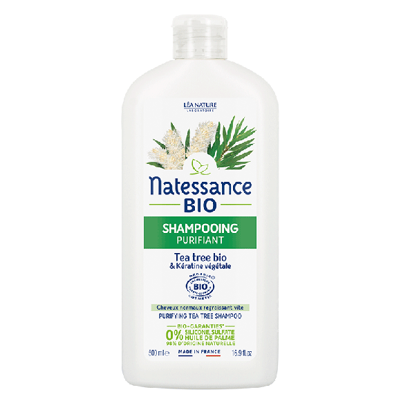 Bio Tea Tree Purifying Shampoo Natessance - 500ml bottle