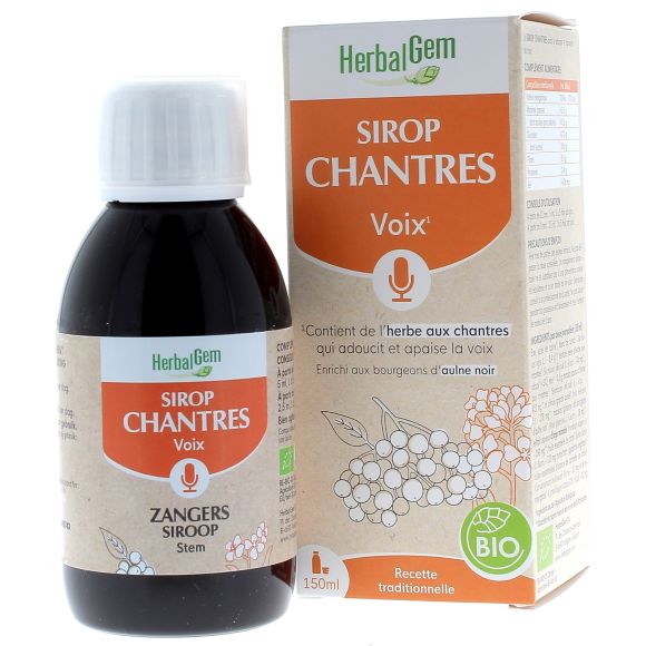 Bio-Sirup der Chanteurs Herbalgem - Flasche mit 150 ml