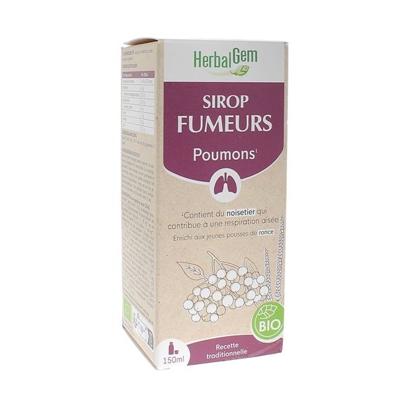 Bio-Hustensaft Herbalgem - Flasche mit 150 ml