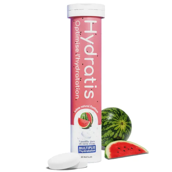 Wassermelonen-Geschmack Hydratis - Tube mit 20 Brausetabletten