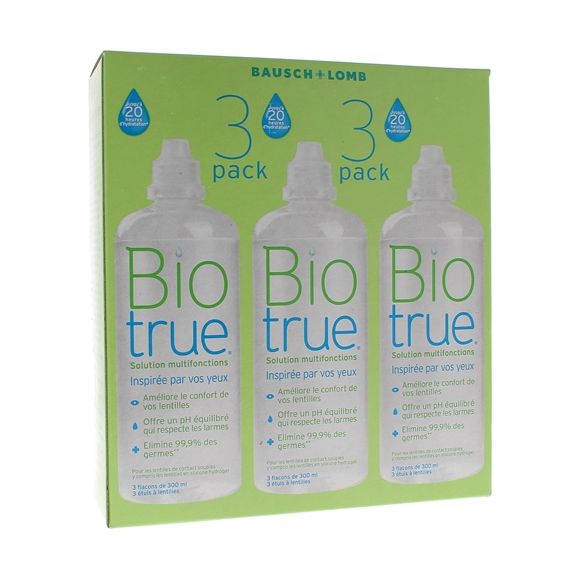 Bio True Multifunktionslösung - 3er-Pack à 300 ml